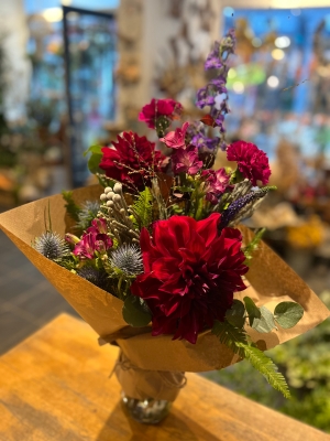 Jam jar flowers   love vibes